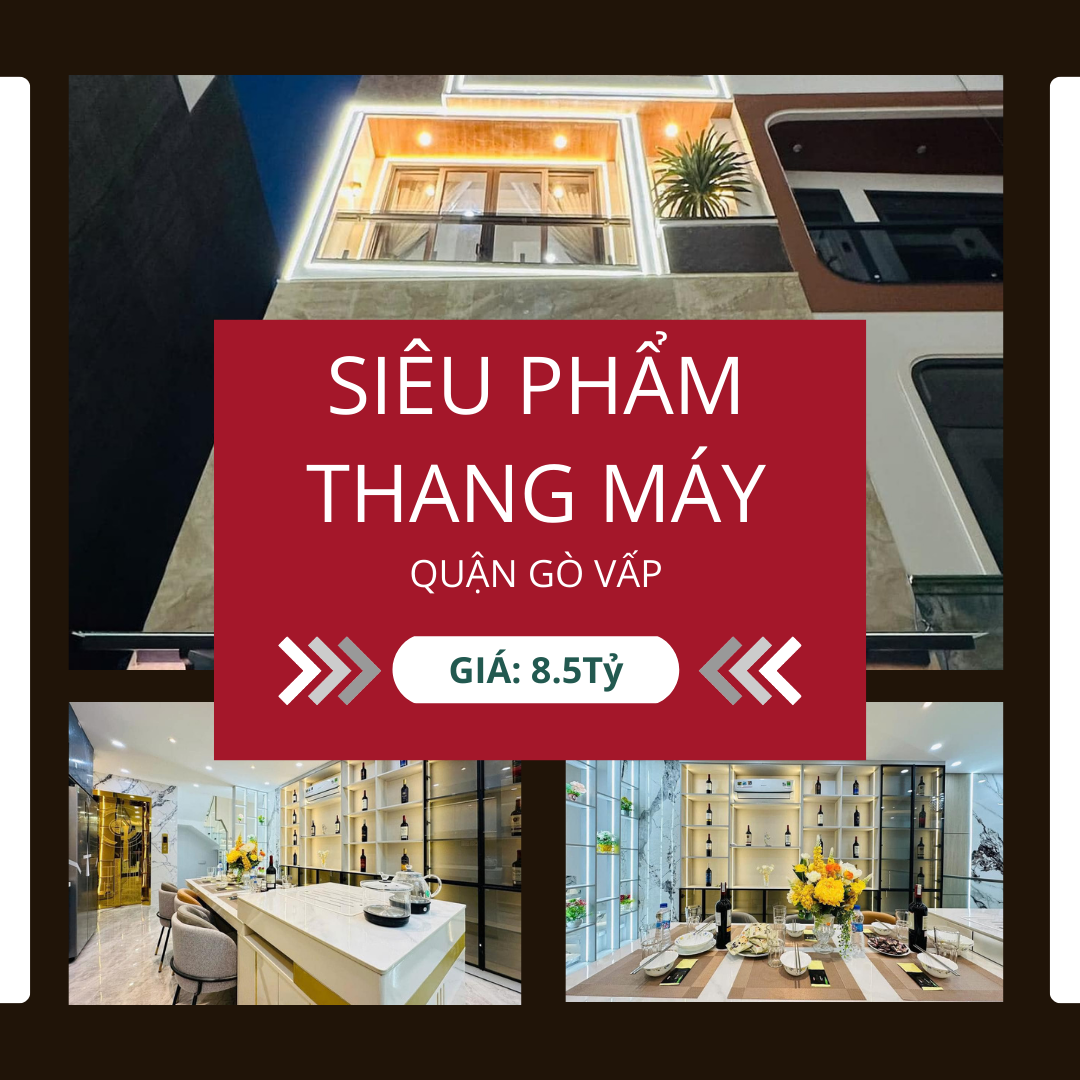 Căn nhà thang máy sang trọng tại Phường 14, Gò Vấp – Chỉ 8 tỷ 500 triệu!