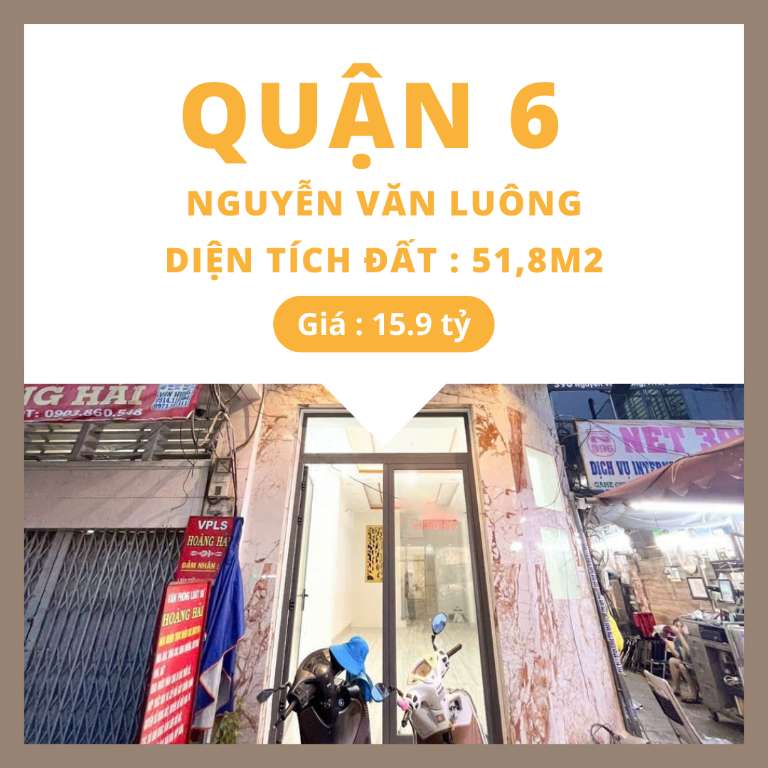 Bán nhà quận 6 – Mặt tiền kinh doanh đa ngành nghề, khu vực sầm uất-Cơ hội đầu tư tuyệt vời và không thể bỏ lỡ tại Quận 6!