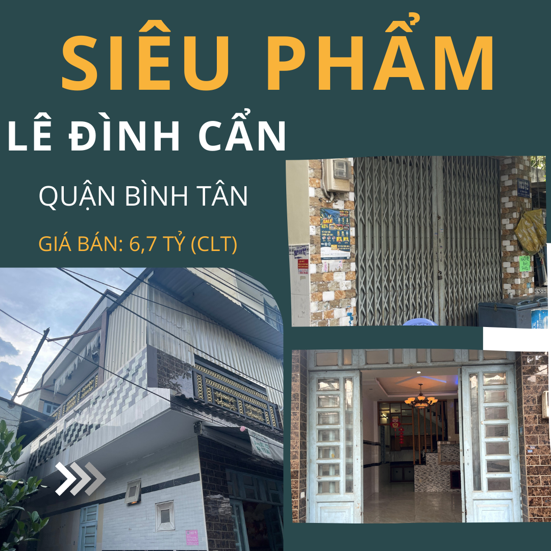 Căn nhà đẹp bán ngay – Hẻm Lê Đình Cẩn, gần chợ Lê Đình Cẩn